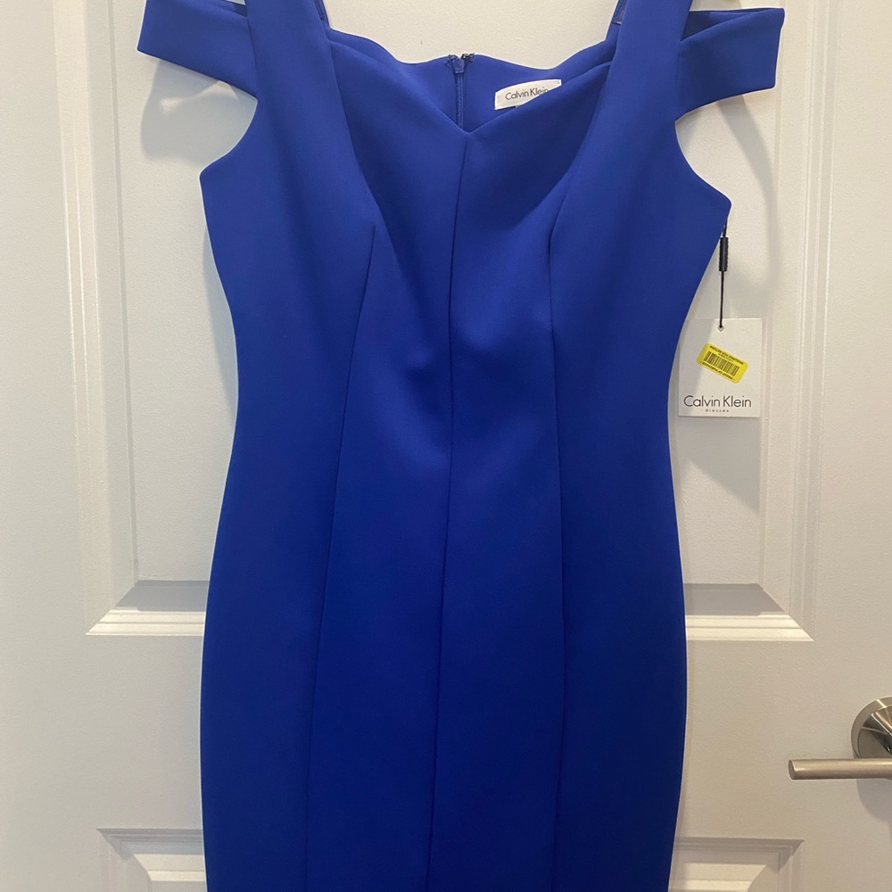 New Calvin Klein Blue dress. Size 8.